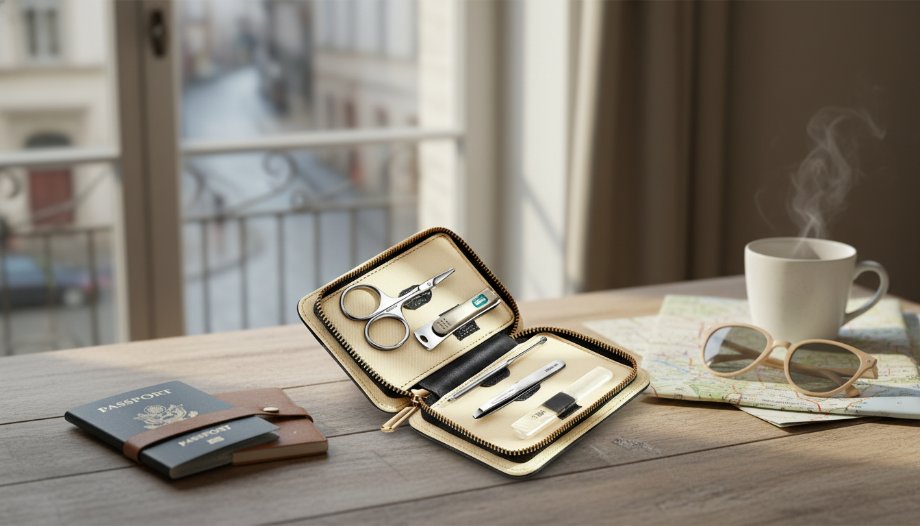 Compact 5-in-1 Stainless Steel Manicure Kit for Travel