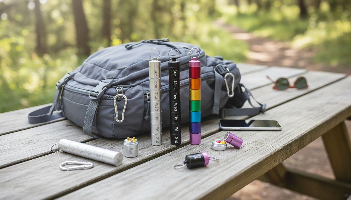 Waterproof Pill Case Keychain for Daily Carry & Travel