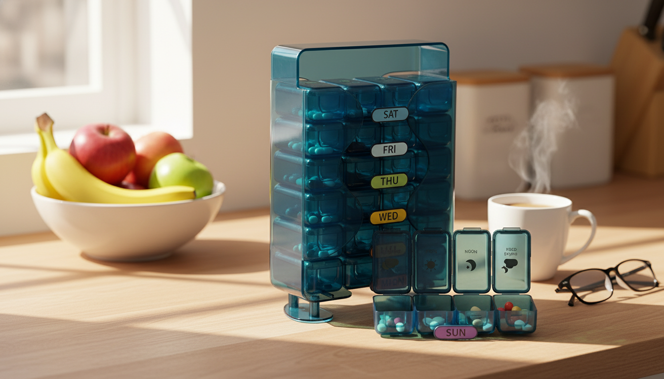 Weekly Pill Organizer (4 Times a Day): Stay on Track